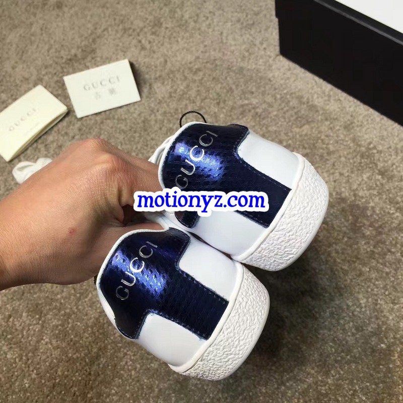 Brand Sneaker Low Top White Blue